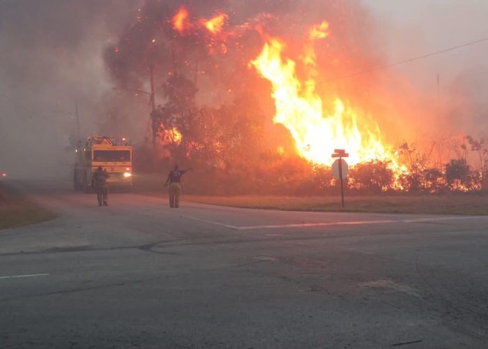 Wild Fires on Grand Bahamas Island; M/V Pacific Hope will help distribute water as needed to assist